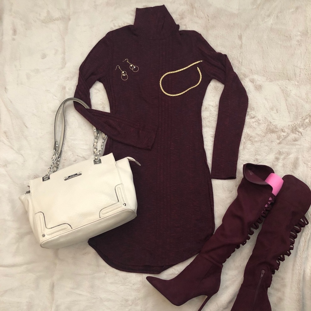 No Comment • Burgundy Body-con Dress